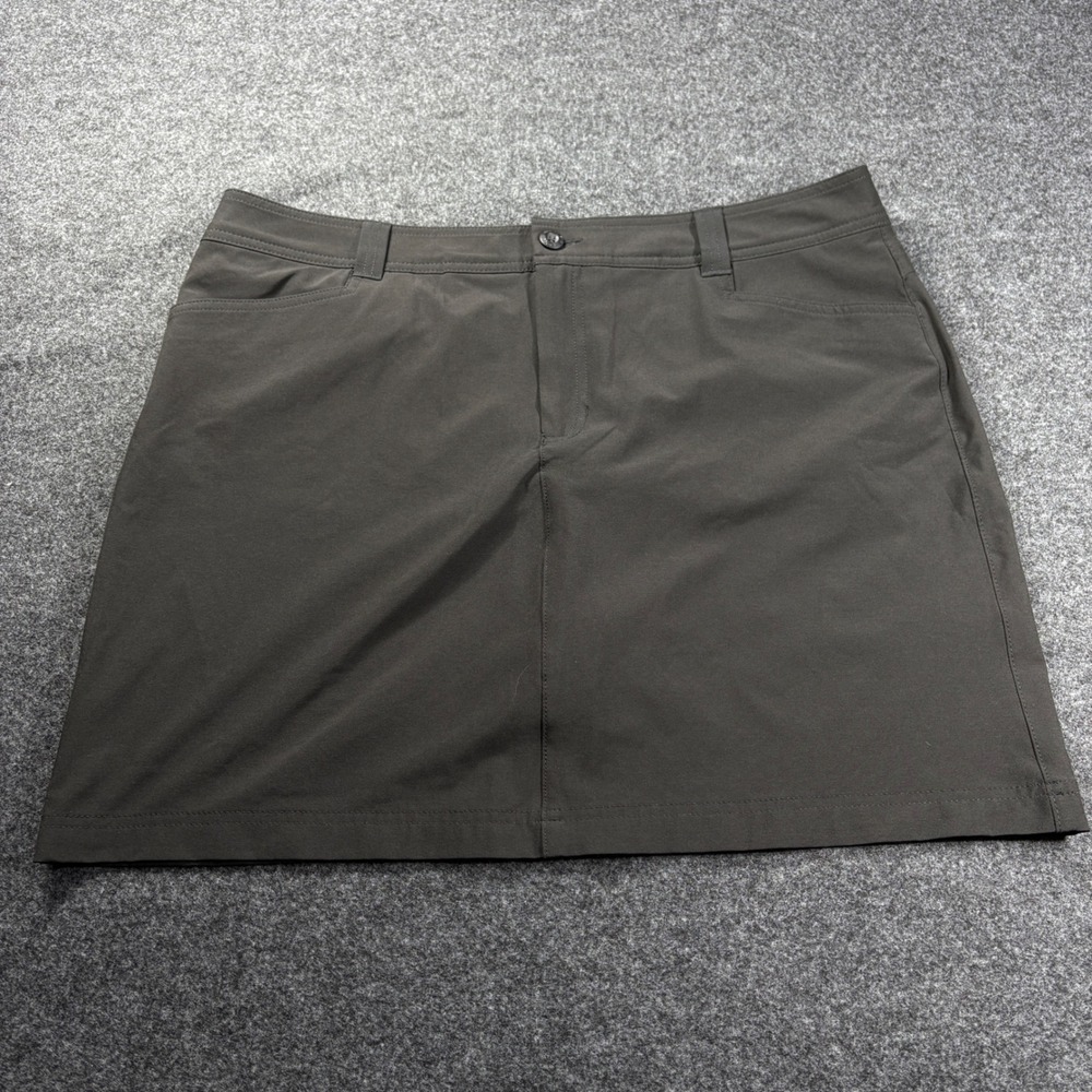 Eddie Bauer Skort Womens 16 Gray Travex Hiking Stretch Athletic Golf Active